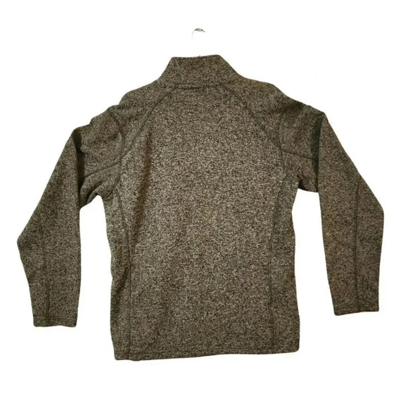 Eddie Bauer Sweater Men Size Large Gray Polyester Fleece Lined 1/4 Zip Mock Neck - Picture 3 of 7